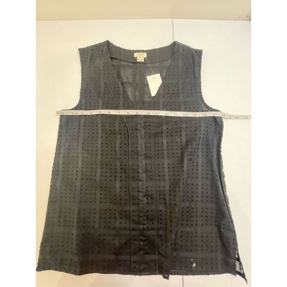 J.Crew women’s sleeveless blouse black size 2 NWT - Picture 3 of 7